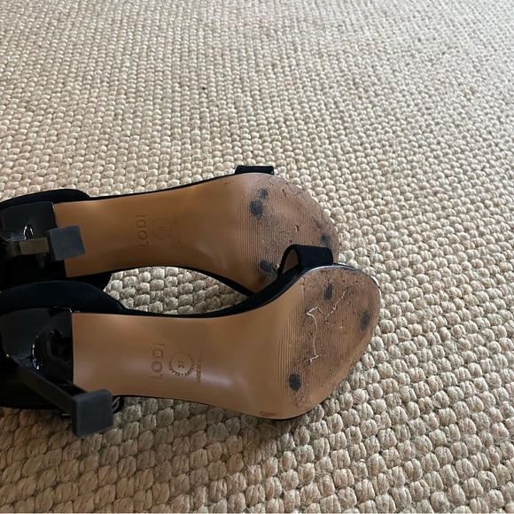 Lodi black suede heels with blue and clear rhinestones Size 37 - Picture 5 of 7